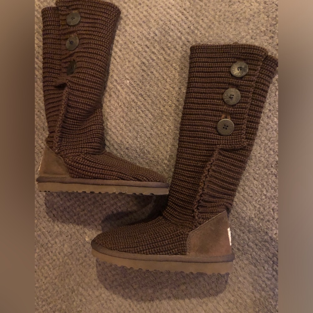 Brand new UGG Cozy Brown Knit Button Boots